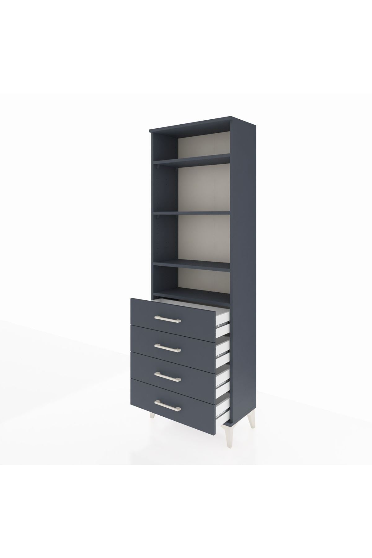 Arges Dolap 4 Raflı 4 Çekmeceli 60x30x182 - S23M036V5A