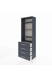 Arges Dolap 4 Raflı 4 Çekmeceli 60x30x182 - S23M036V5A