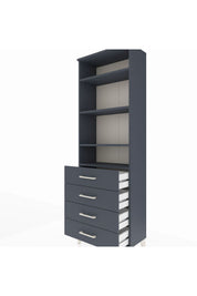 Arges Dolap 4 Raflı 4 Çekmeceli 60x30x182 - S23M036V5A