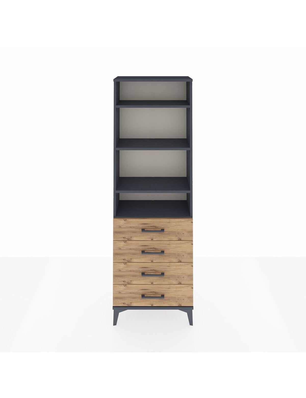 Arges Dolap 4 Raflı 4 Çekmeceli 60x30x182 - S23M036V6A
