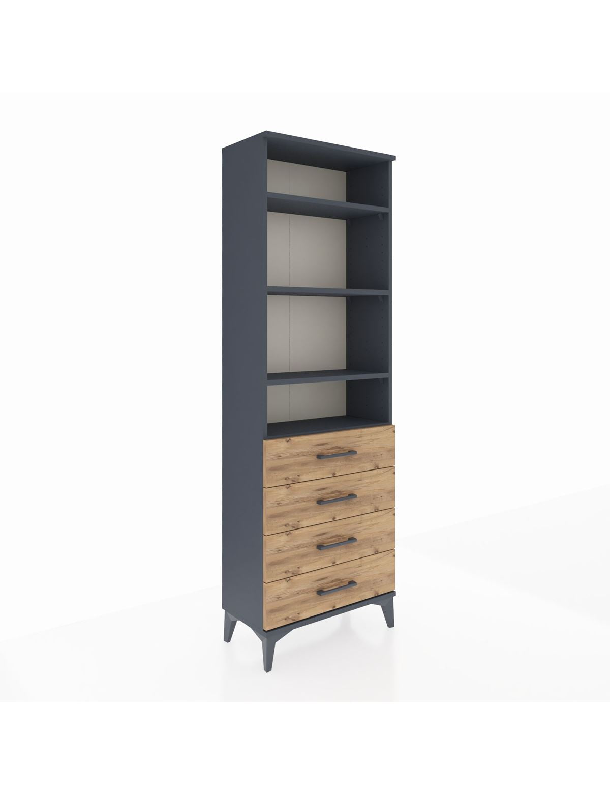 Arges Dolap 4 Raflı 4 Çekmeceli 60x30x182 - S23M036V6A