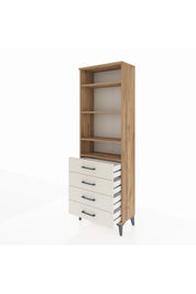 Arges Dolap 4 Raflı 4 Çekmeceli 60x30x182 - S23M036V7A
