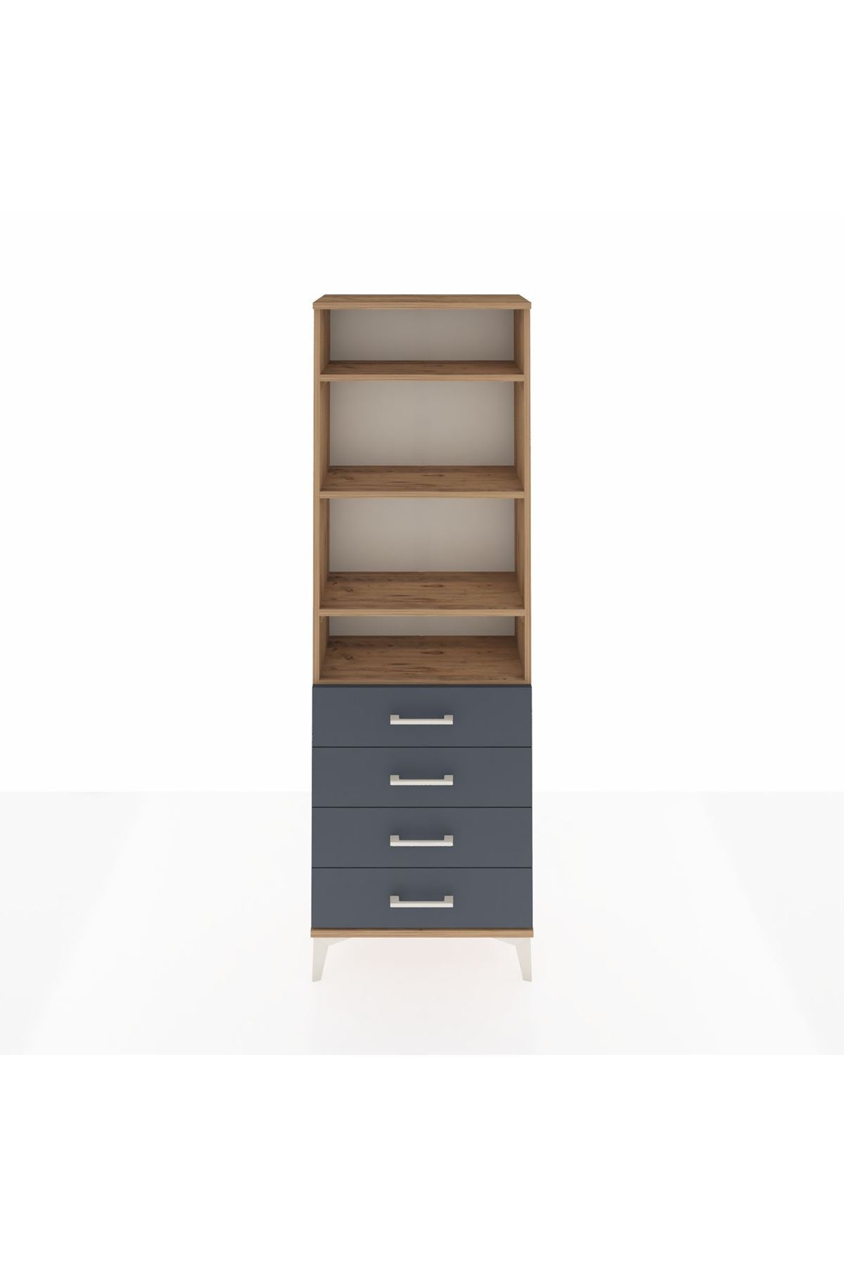 Arges Dolap 4 Raflı 4 Çekmeceli 60x30x182 - S23M036V8A