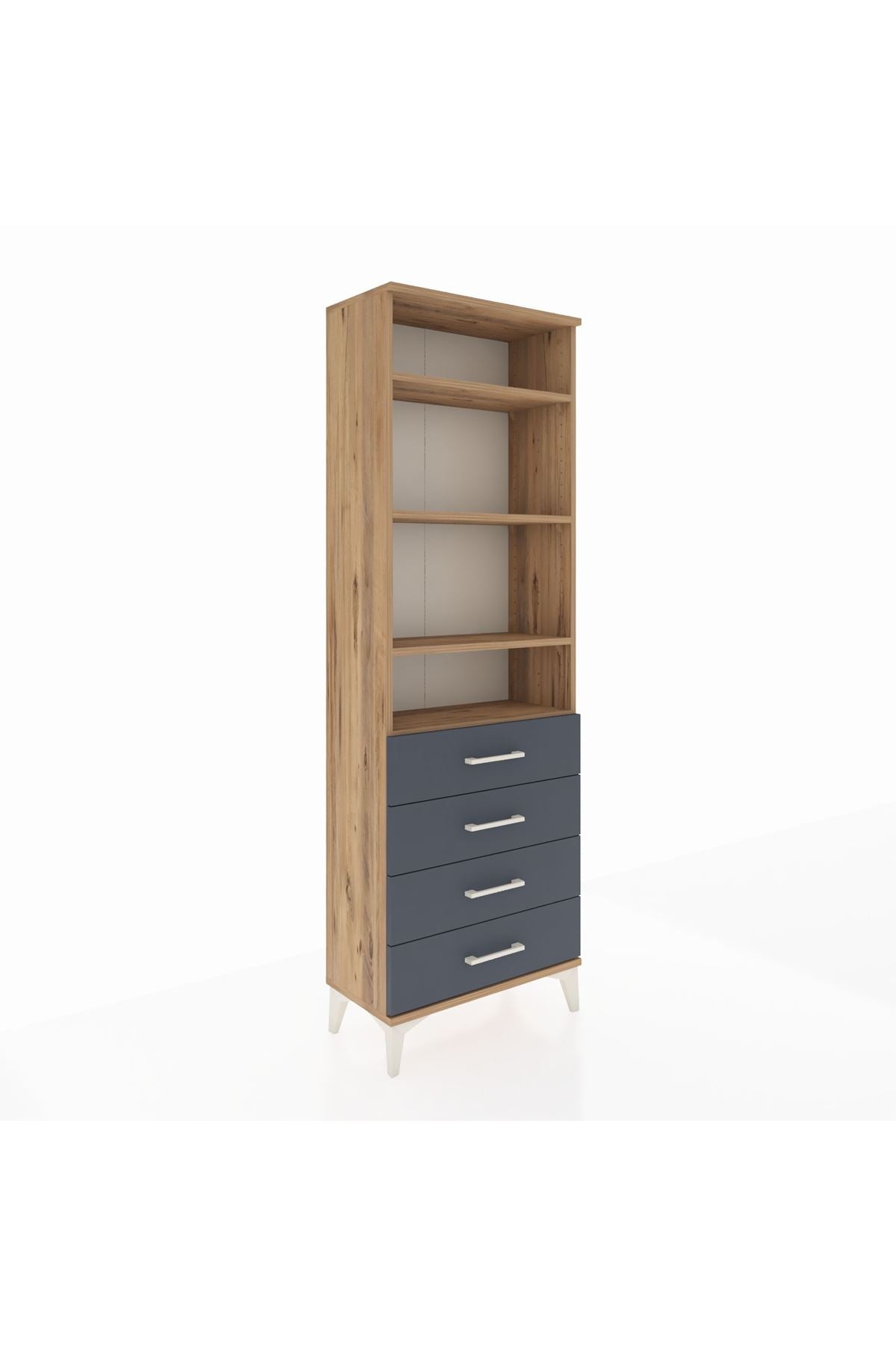 Arges Dolap 4 Raflı 4 Çekmeceli 60x30x182 - S23M036V8A