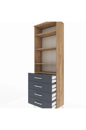 Arges Dolap 4 Raflı 4 Çekmeceli 60x30x182 - S23M036V8A