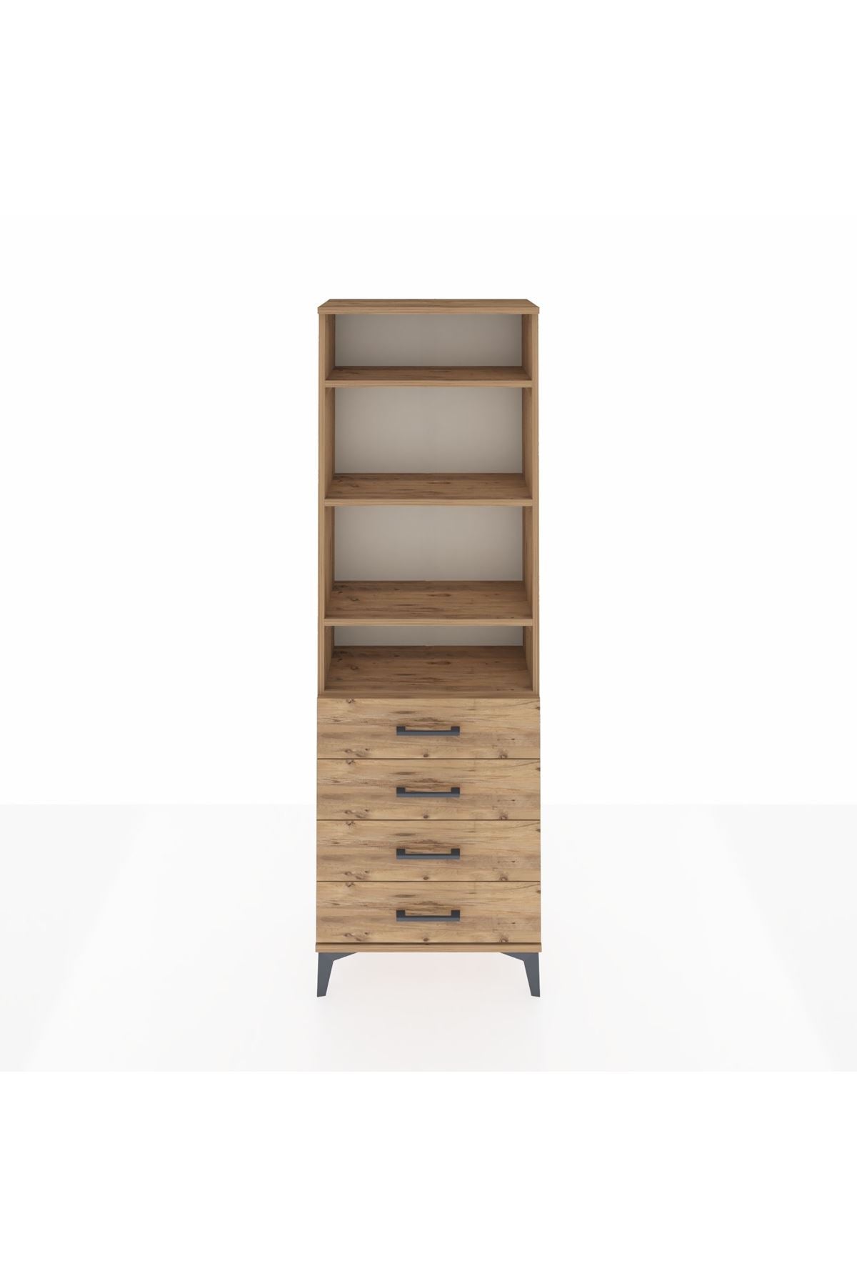 Arges Dolap 4 Raflı 4 Çekmeceli 60x30x182 - S23M036V9A