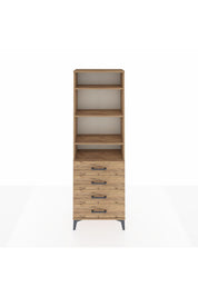 Arges Dolap 4 Raflı 4 Çekmeceli 60x30x182 - S23M036V9A