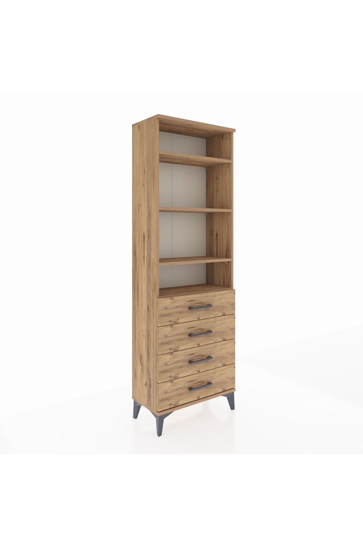 Arges Dolap 4 Raflı 4 Çekmeceli 60x30x182 - S23M036V9A