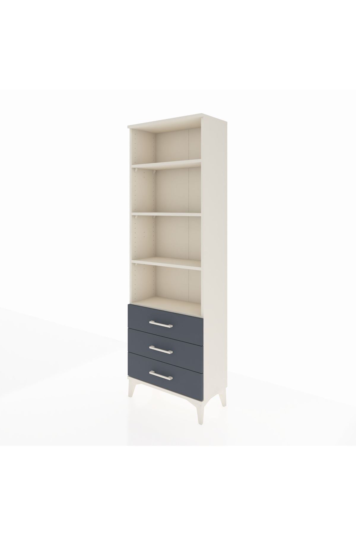 Arges Dolap 4 Raflı 3 Çekmeceli 60x30x182 - S23M037V2A