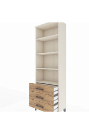 Arges Dolap 4 Raflı 3 Çekmeceli 60x30x182 - S23M037V3A