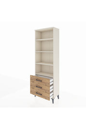 Arges Dolap 4 Raflı 3 Çekmeceli 60x30x182 - S23M037V3A