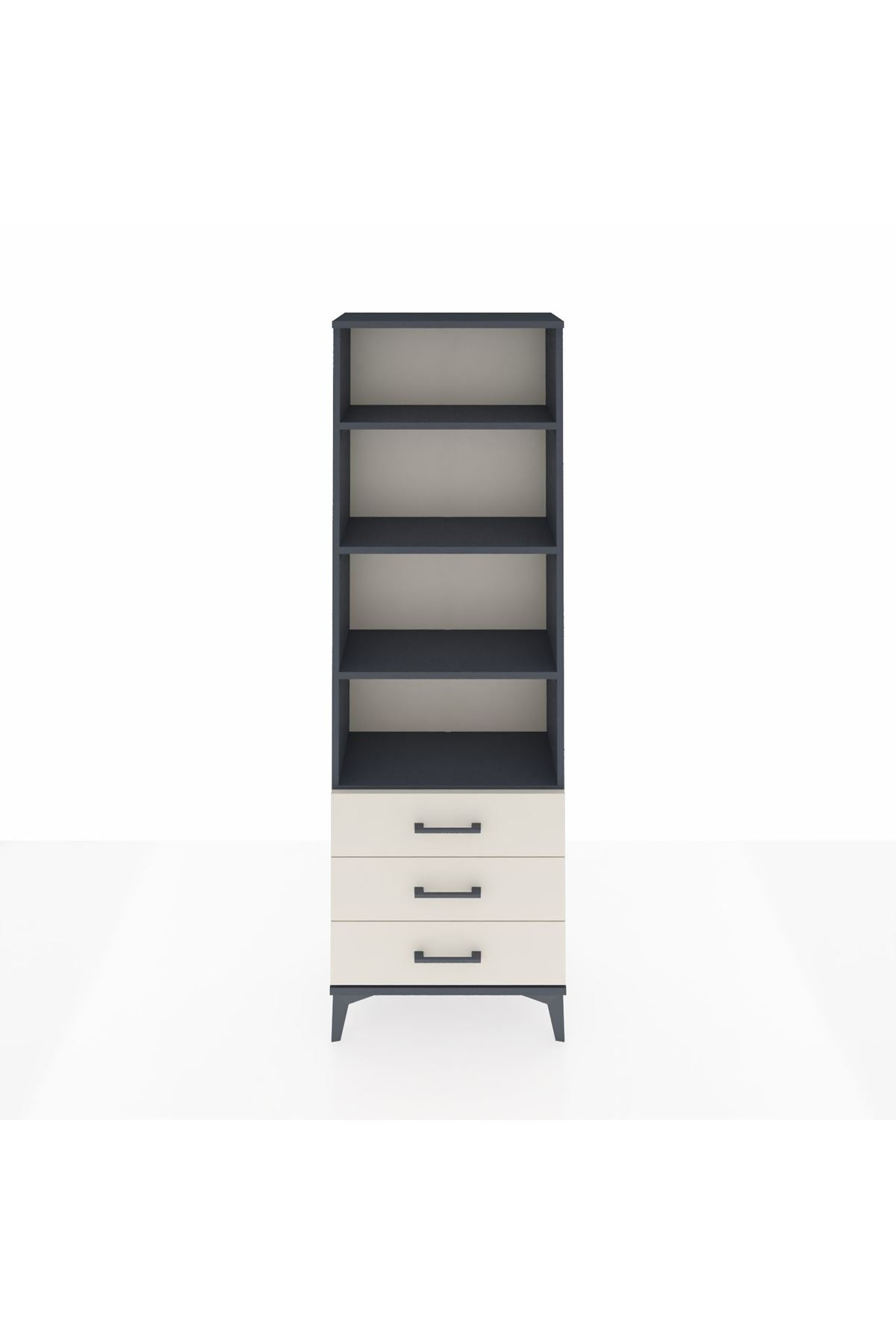 Arges Dolap 4 Raflı 3 Çekmeceli 60x30x182 - S23M037V4A