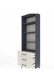 Arges Dolap 4 Raflı 3 Çekmeceli 60x30x182 - S23M037V4A