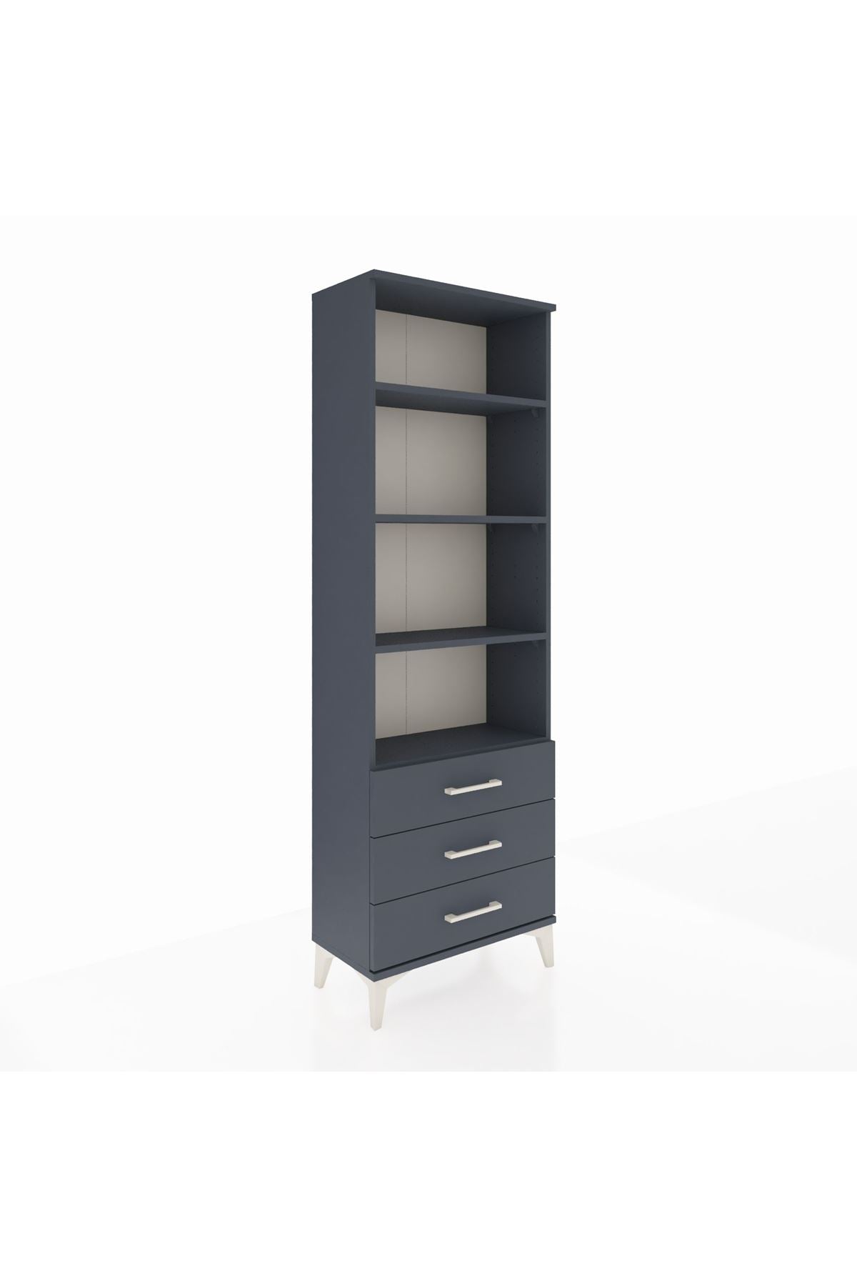 Arges Dolap 4 Raflı 3 Çekmeceli 60x30x182 - S23M037V5A