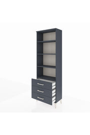 Arges Dolap 4 Raflı 3 Çekmeceli 60x30x182 - S23M037V5A
