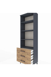 Arges Dolap 4 Raflı 3 Çekmeceli 60x30x182 - S23M037V6A