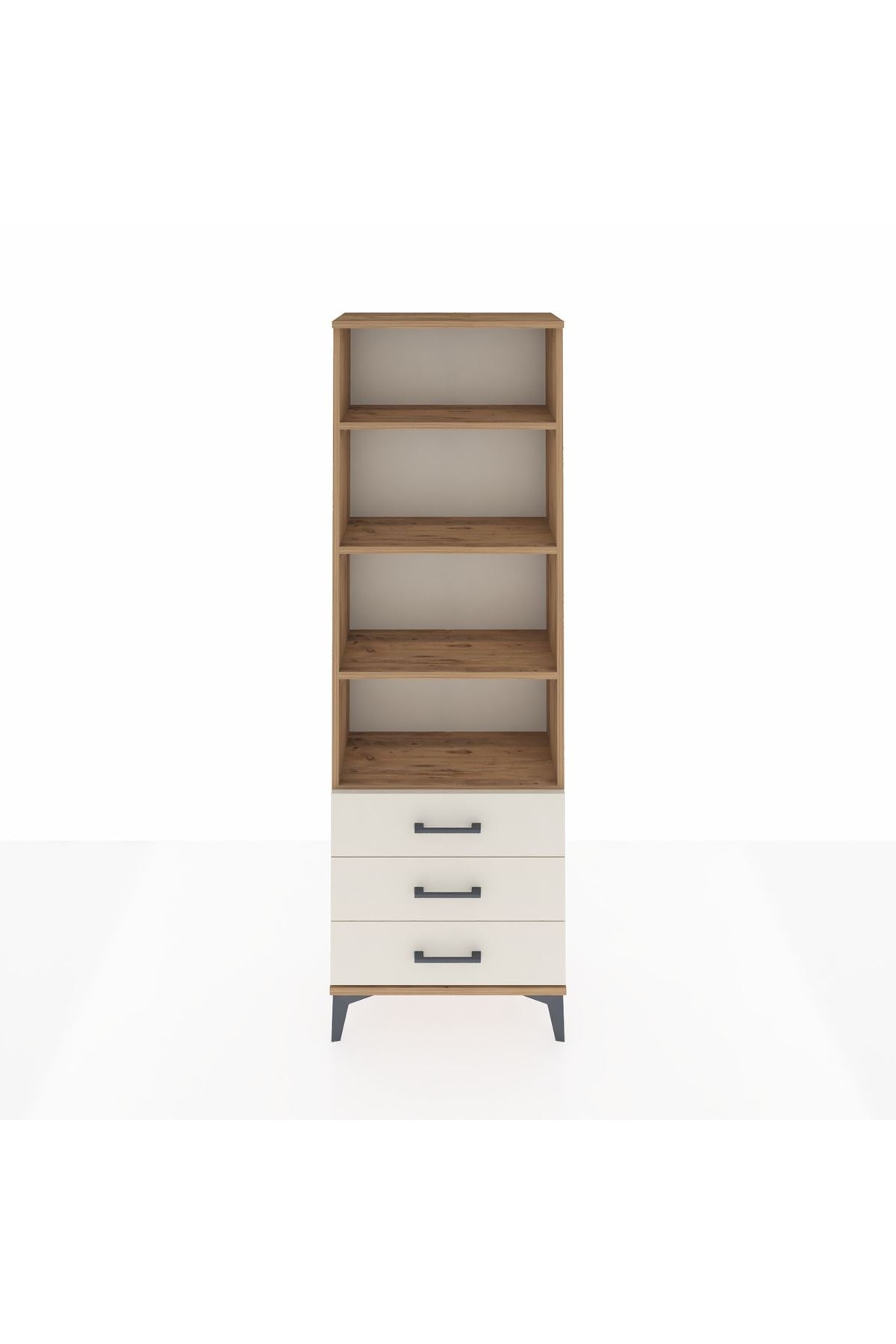 Arges Dolap 4 Raflı 3 Çekmeceli 60x30x182 - S23M037V7A