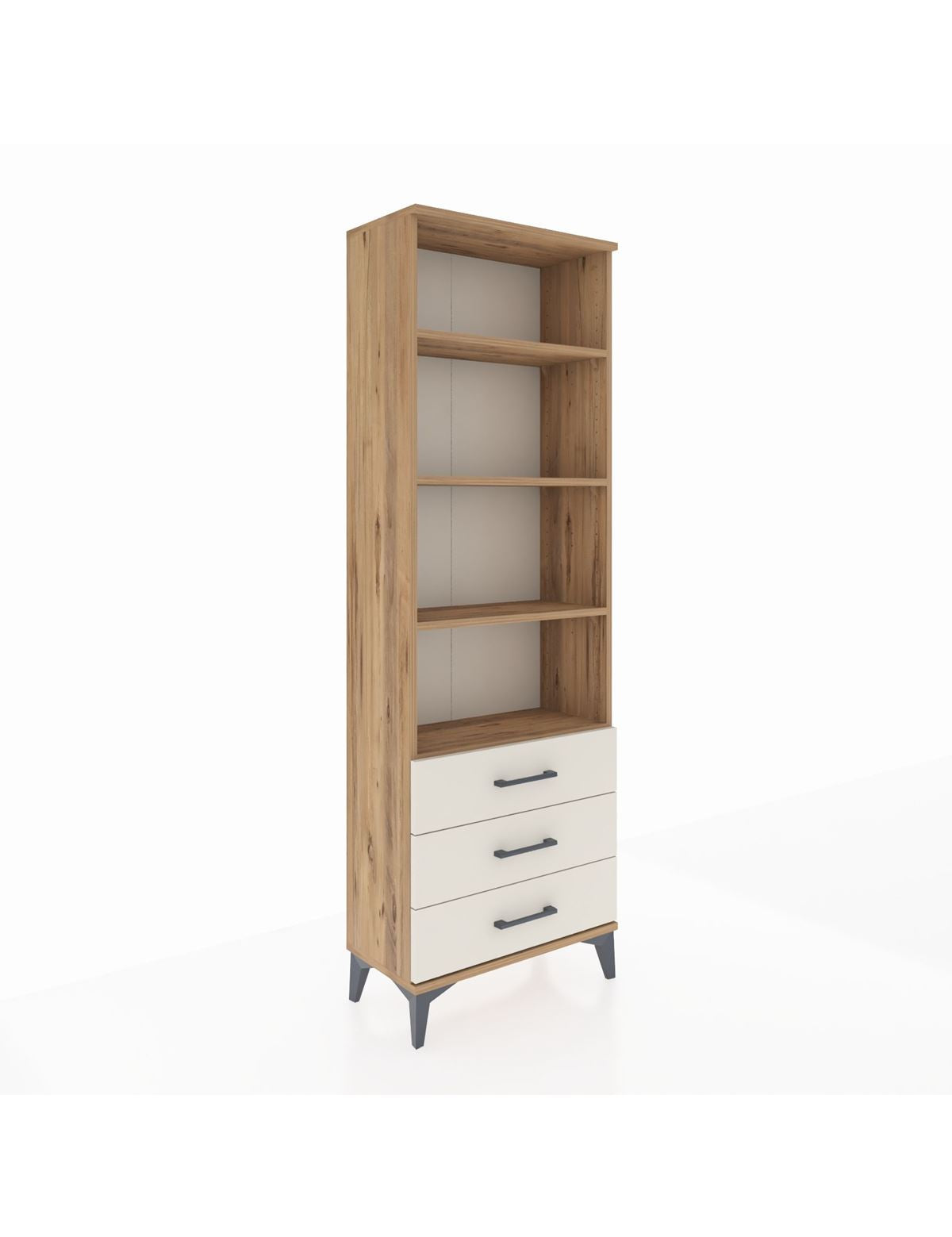 Arges Dolap 4 Raflı 3 Çekmeceli 60x30x182 - S23M037V7A