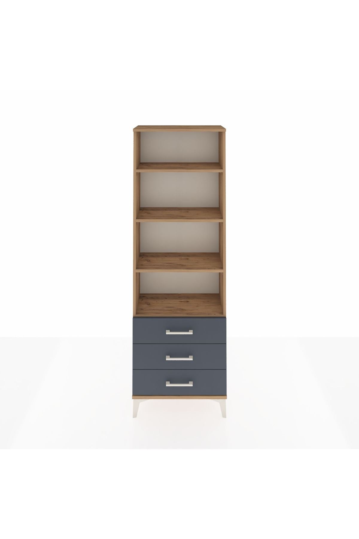 Arges Dolap 4 Raflı 3 Çekmeceli 60x30x182 - S23M037V8A