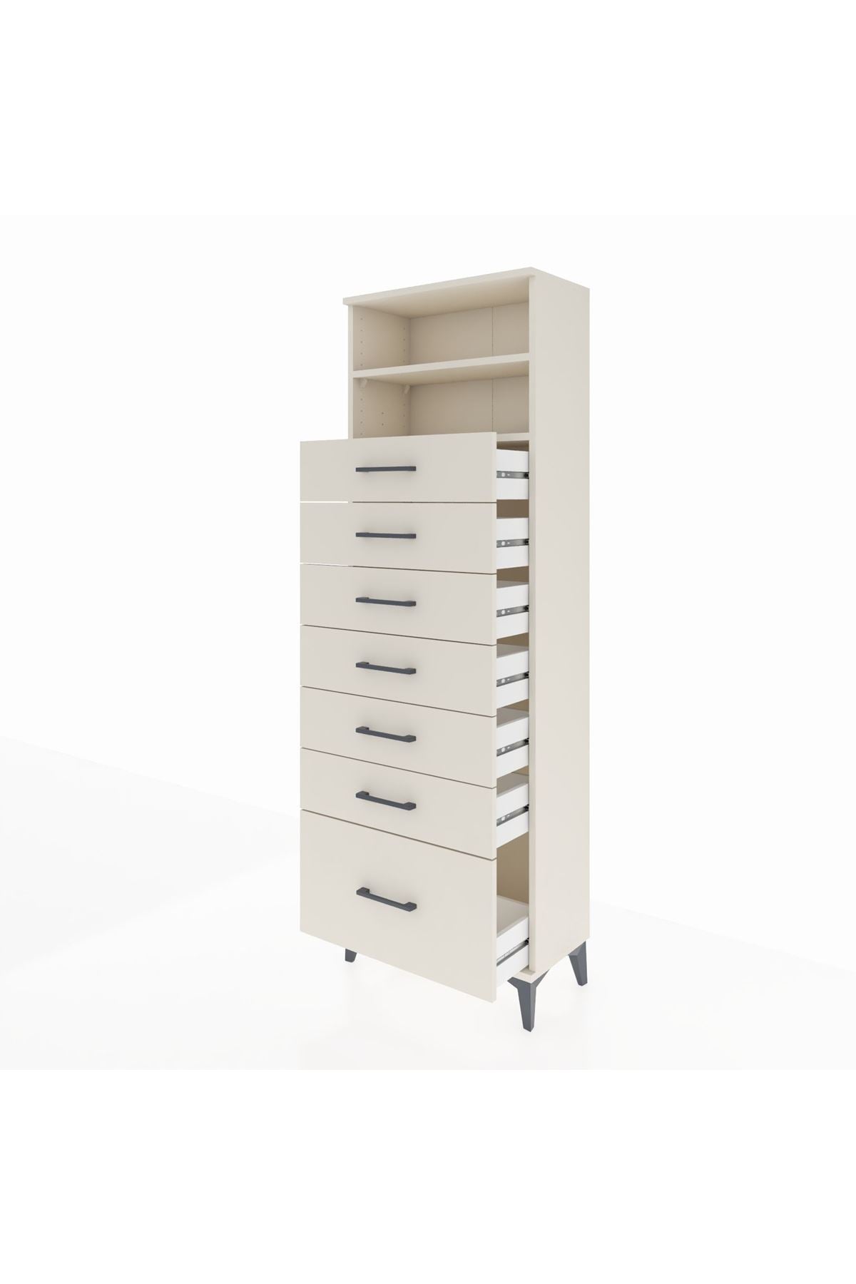 Arges Dolap 2 Raflı 7 Çekmeceli 60x30x182 - S23M038V1A