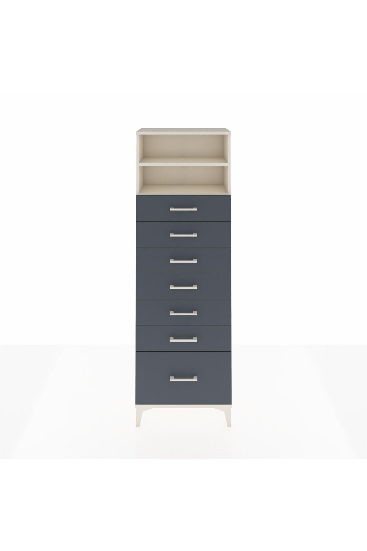 Arges Dolap 2 Raflı 7 Çekmeceli 60x30x182 - S23M038V2A