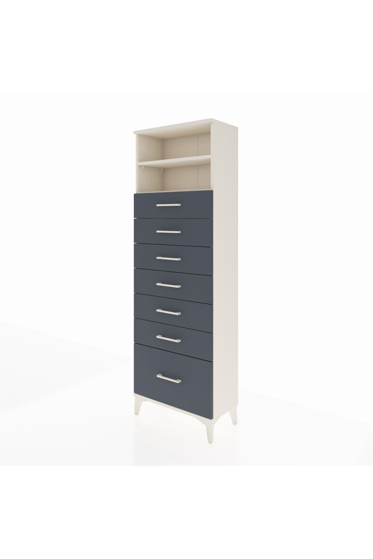 Arges Dolap 2 Raflı 7 Çekmeceli 60x30x182 - S23M038V2A