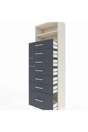 Arges Dolap 2 Raflı 7 Çekmeceli 60x30x182 - S23M038V2A