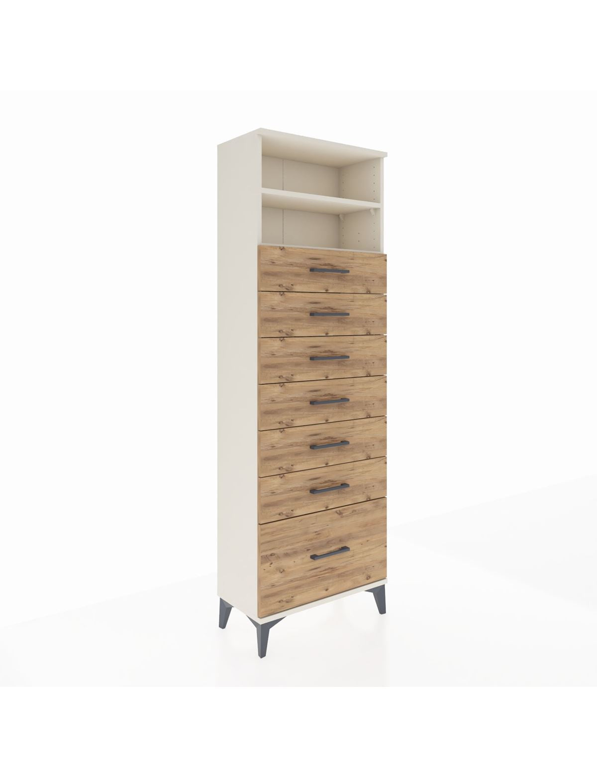 Arges Dolap 2 Raflı 7 Çekmeceli 60x30x182 - S23M038V3A