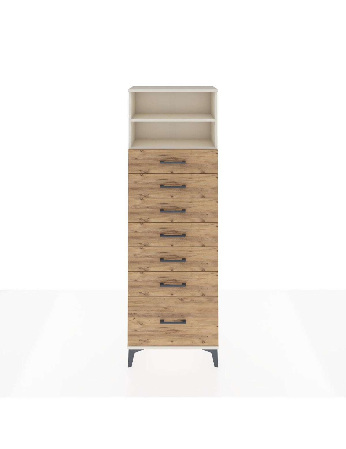 Arges Dolap 2 Raflı 7 Çekmeceli 60x30x182 - S23M038V3A