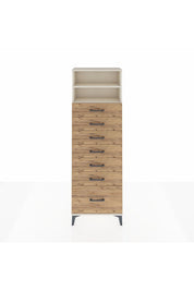 Arges Dolap 2 Raflı 7 Çekmeceli 60x30x182 - S23M038V3A