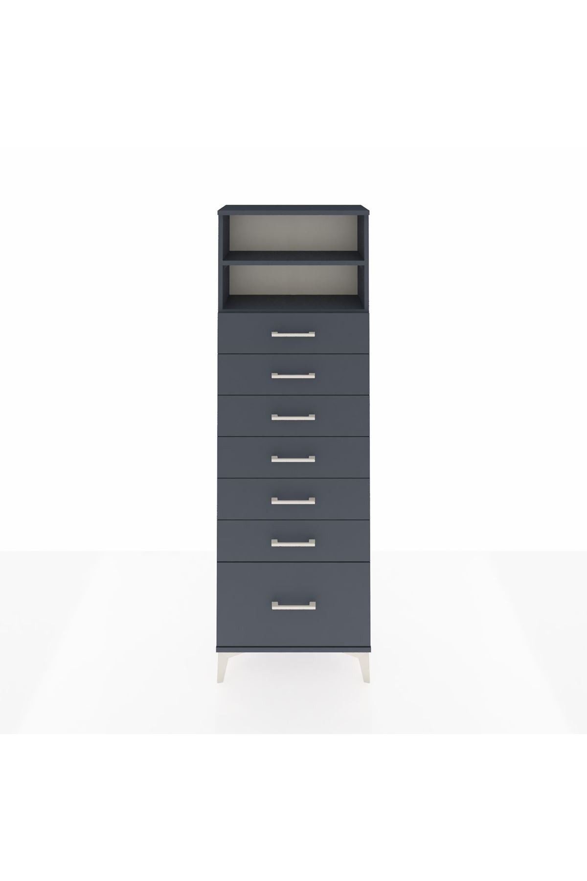 Arges Dolap 2 Raflı 7 Çekmeceli 60x30x182 - S23M038V5A