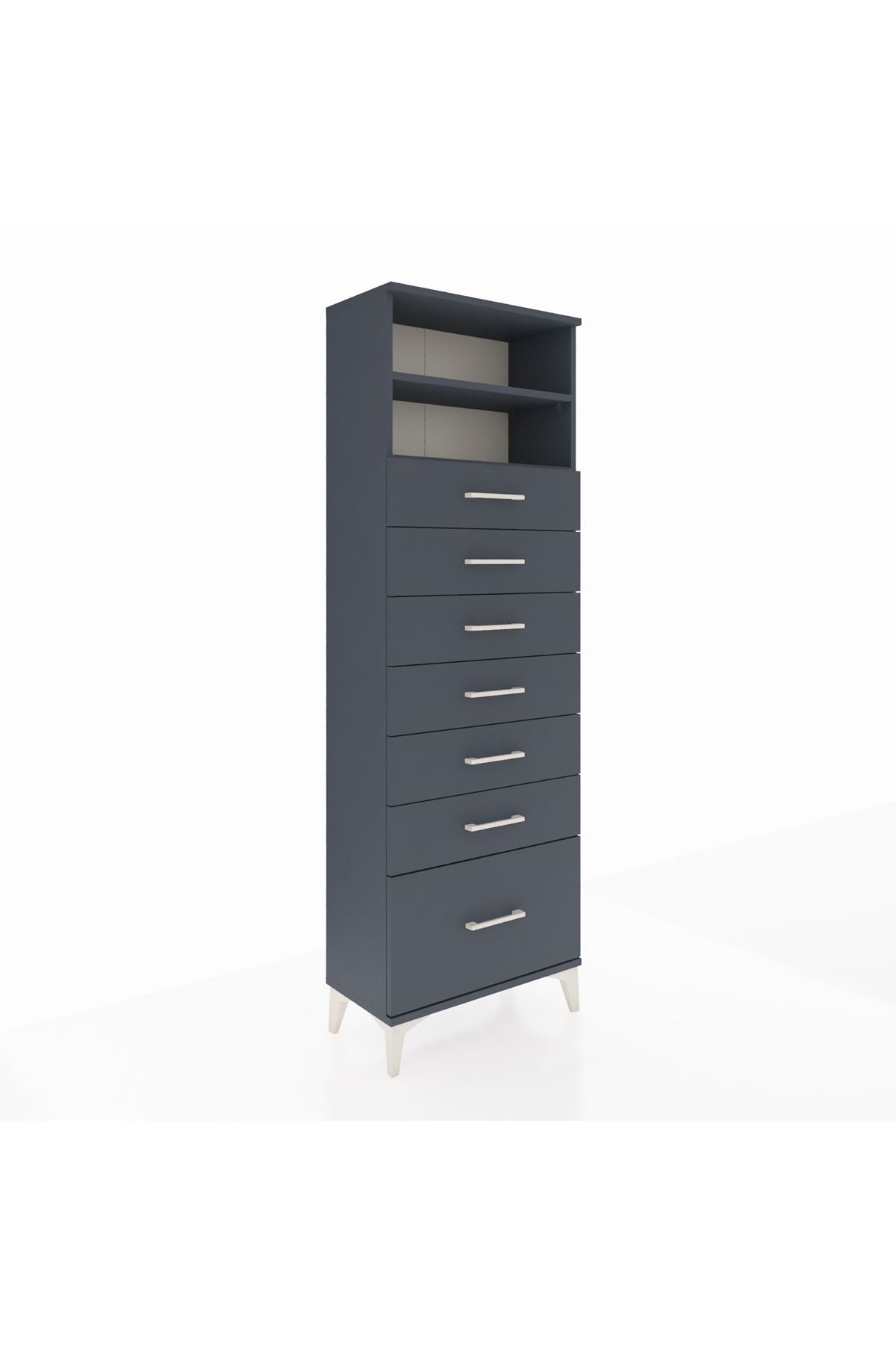 Arges Dolap 2 Raflı 7 Çekmeceli 60x30x182 - S23M038V5A