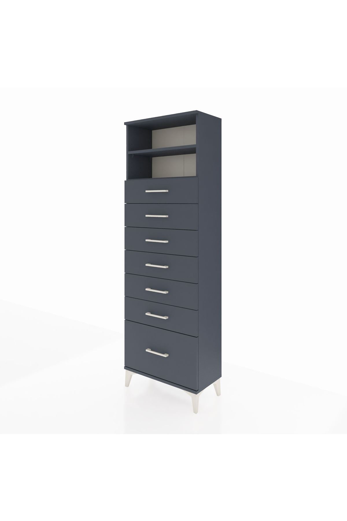 Arges Dolap 2 Raflı 7 Çekmeceli 60x30x182 - S23M038V5A