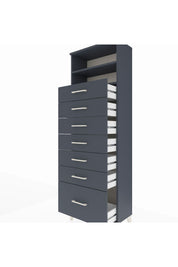 Arges Dolap 2 Raflı 7 Çekmeceli 60x30x182 - S23M038V5A