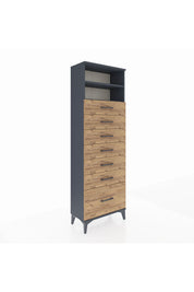 Arges Dolap 2 Raflı 7 Çekmeceli 60x30x182 - S23M038V6A