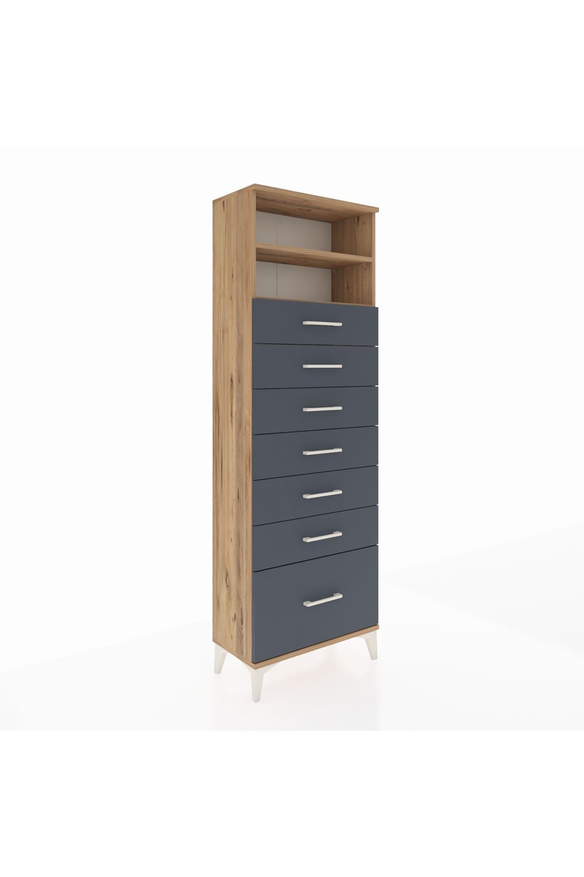 Arges Dolap 2 Raflı 7 Çekmeceli 60x30x182 - S23M038V8A