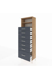 Arges Dolap 2 Raflı 7 Çekmeceli 60x30x182 - S23M038V8A