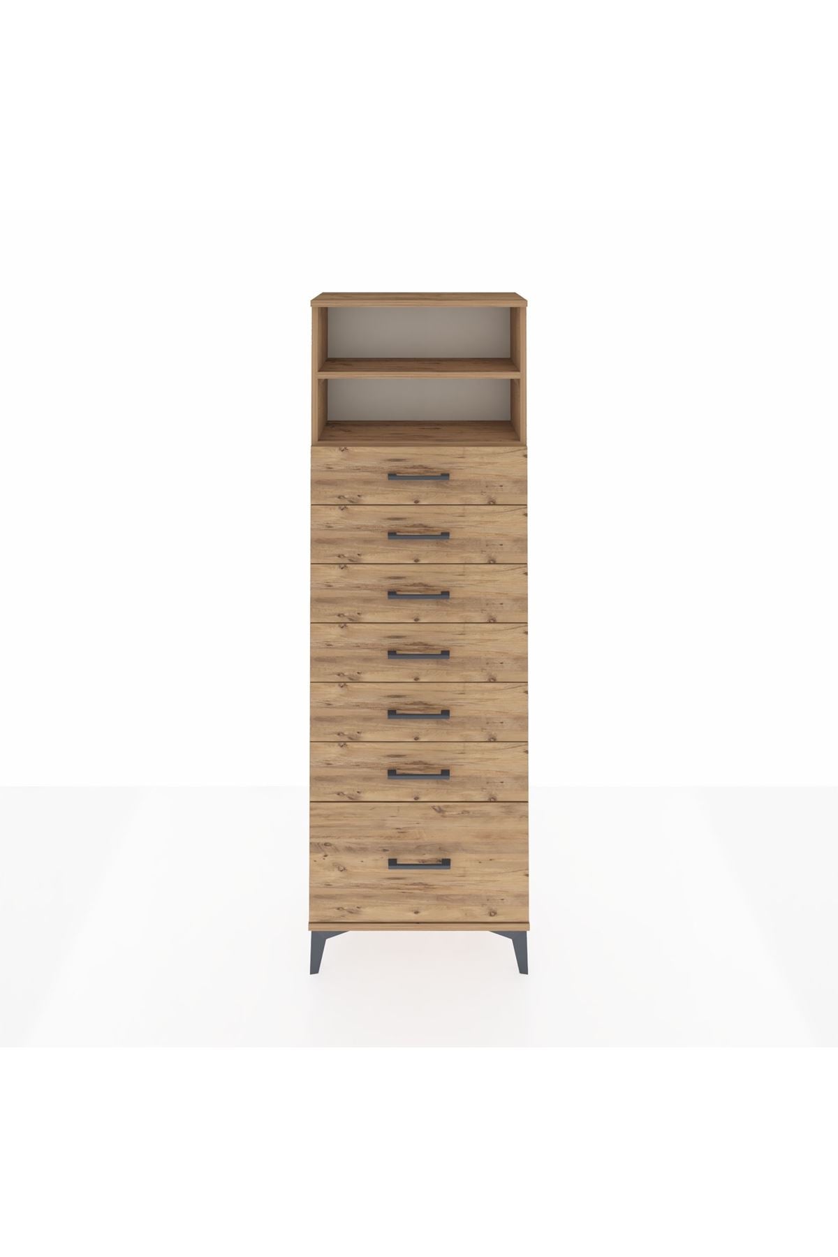 Arges Dolap 2 Raflı 7 Çekmeceli 60x30x182 - S23M038V9A