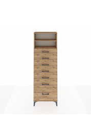 Arges Dolap 2 Raflı 7 Çekmeceli 60x30x182 - S23M038V9A
