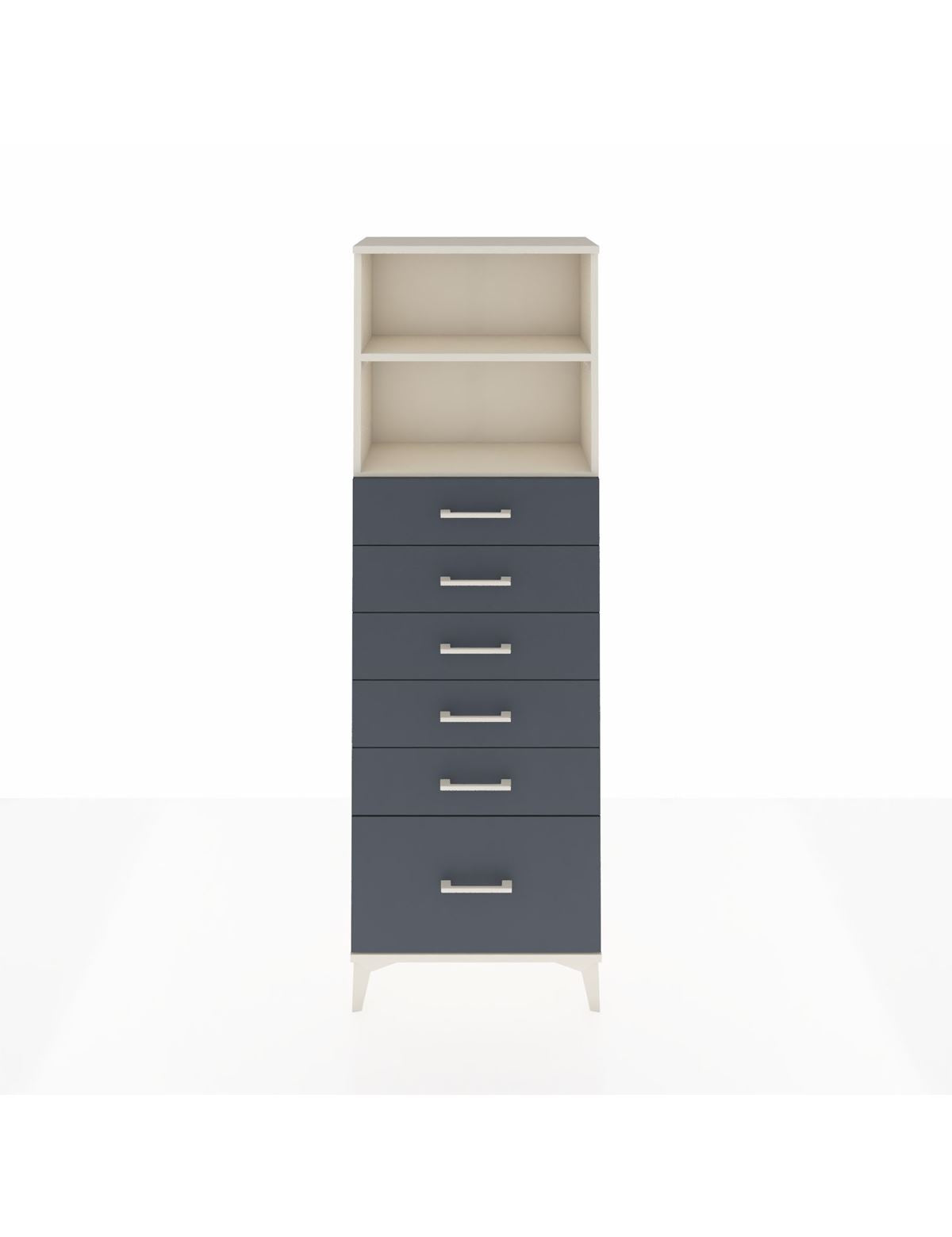 Arges Dolap 2 Raflı 6 Çekmeceli 60x30x182 - S23M039V2A