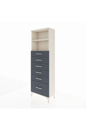 Arges Dolap 2 Raflı 6 Çekmeceli 60x30x182 - S23M039V2A