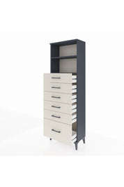 Arges Dolap 2 Raflı 6 Çekmeceli 60x30x182 - S23M039V4A