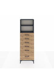 Arges Dolap 2 Raflı 6 Çekmeceli 60x30x182 - S23M039V6A