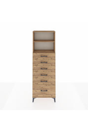 Arges Dolap 2 Raflı 6 Çekmeceli 60x30x182 - S23M039V9A