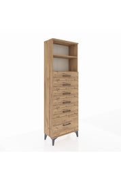 Arges Dolap 2 Raflı 6 Çekmeceli 60x30x182 - S23M039V9A