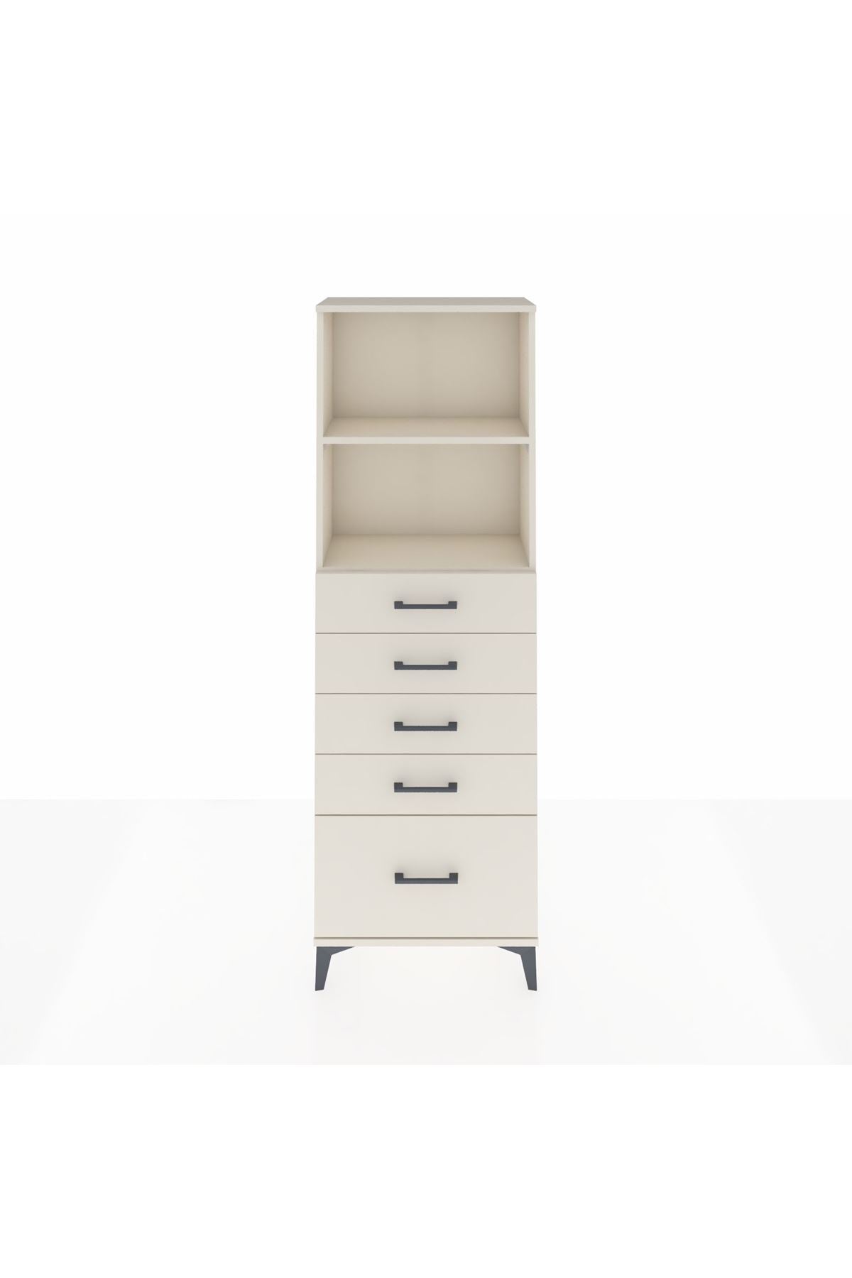 Arges Dolap 2 Raflı 5 Çekmeceli 60x30x182 - S23M040V1A