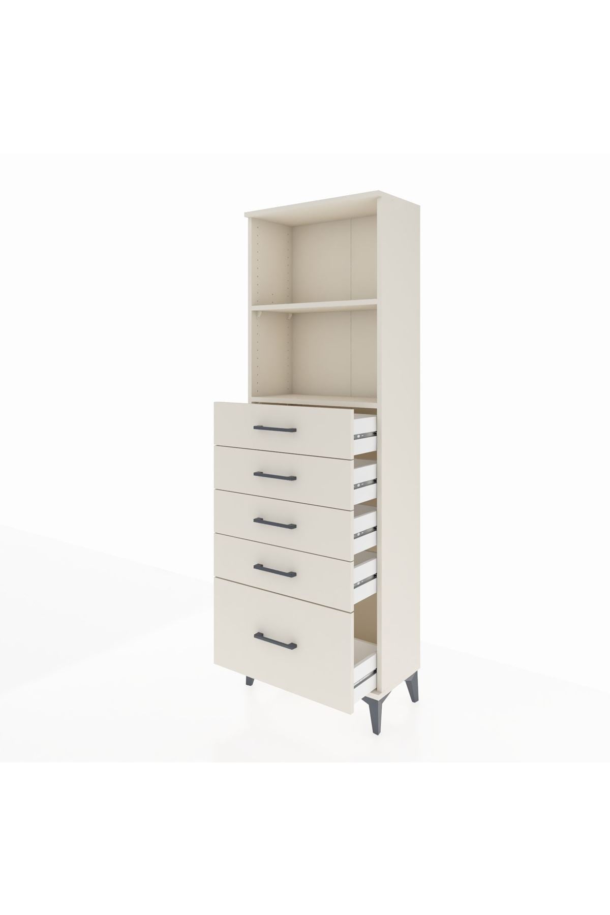 Arges Dolap 2 Raflı 5 Çekmeceli 60x30x182 - S23M040V1A