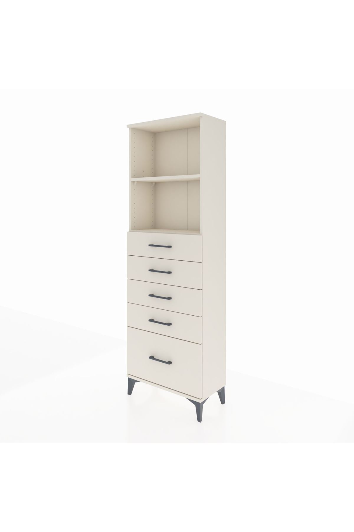 Arges Dolap 2 Raflı 5 Çekmeceli 60x30x182 - S23M040V1A