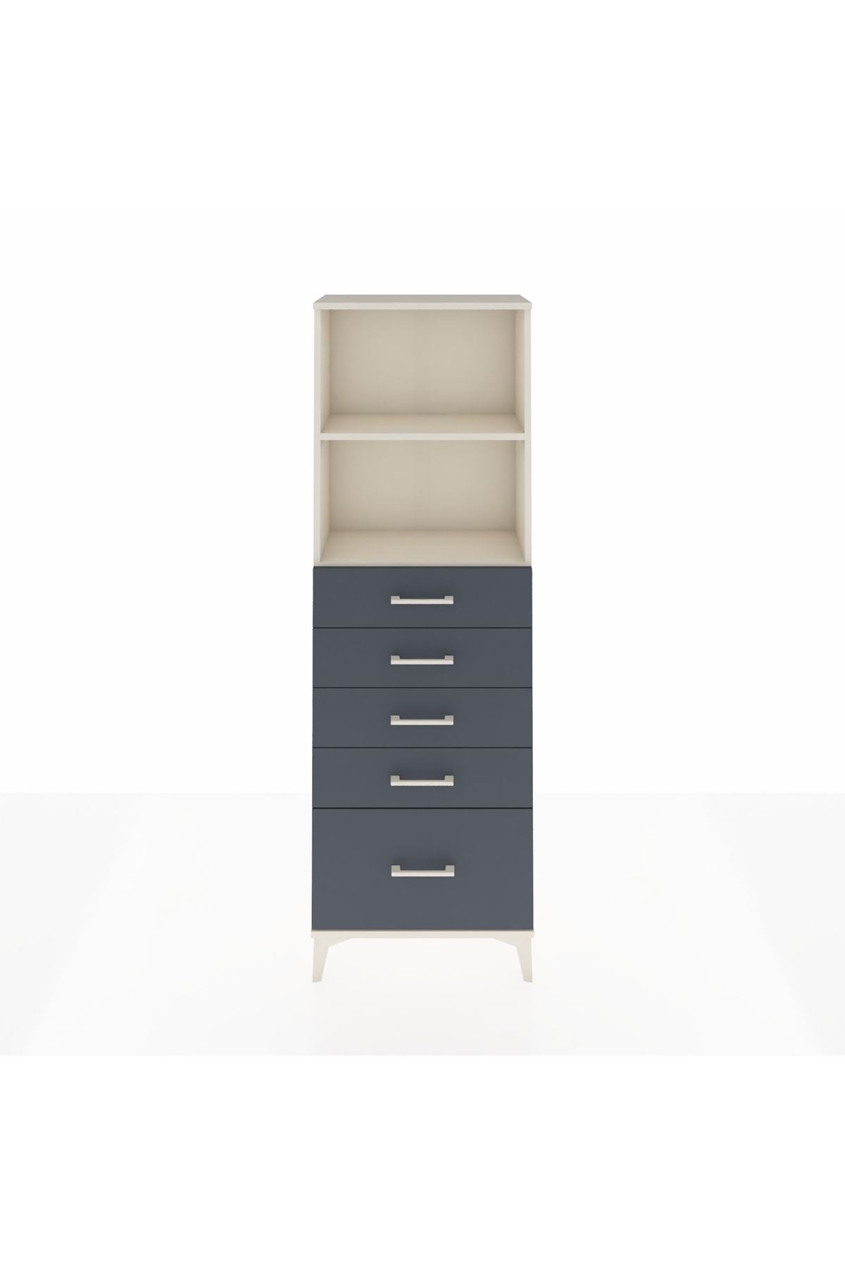 Arges Dolap 2 Raflı 5 Çekmeceli 60x30x182 - S23M040V2A