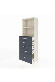 Arges Dolap 2 Raflı 5 Çekmeceli 60x30x182 - S23M040V2A